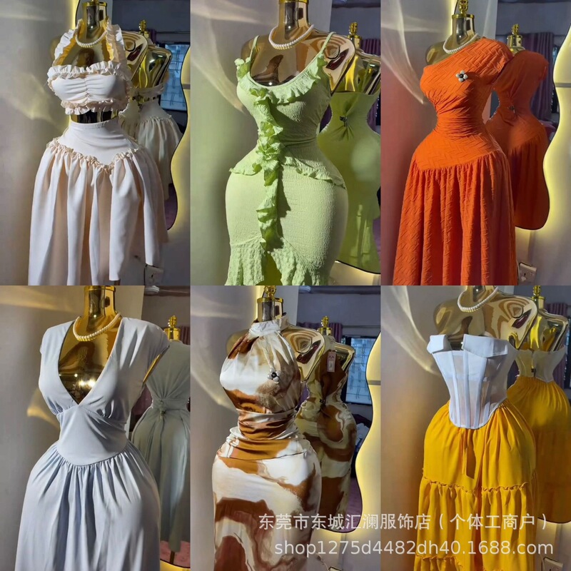 Shein Dresses, Summer Sexy Assorted Styles, European, American, and Southeast Asian Cross-Border Fashion Long Dresses, Factory Direct Wholesale Shein Dresses, Summer Sexy Assorted Styles, European, American, and Southeast Asian Cross-Border Fashion Long Dresses, Factory Direct Wholesale