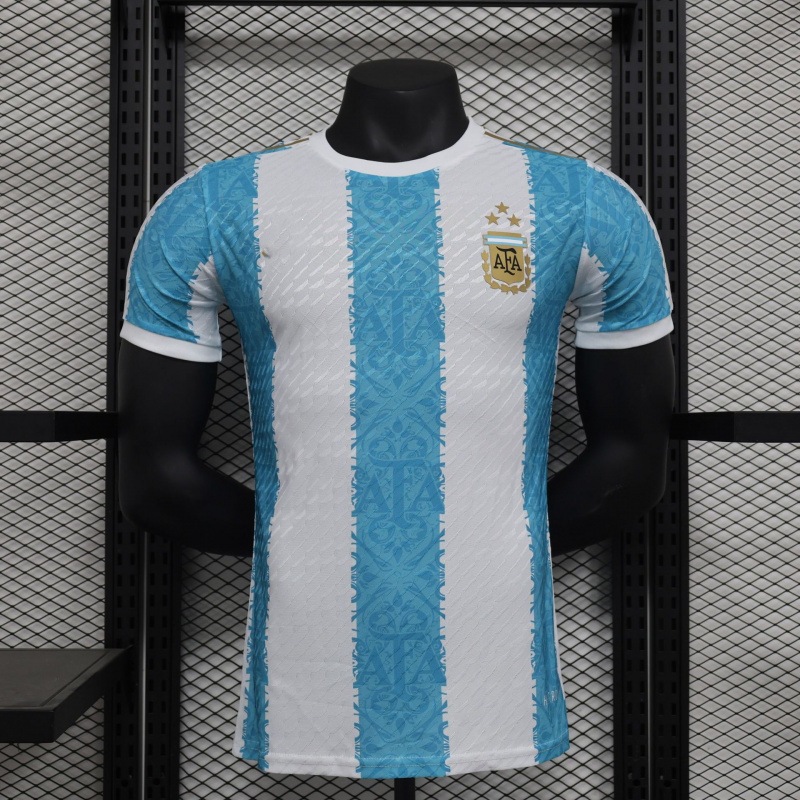25-26 Jugadores argentinos, fans, uniformes de fútbol de Messi, uniformes de entrenamiento de edición especial de España