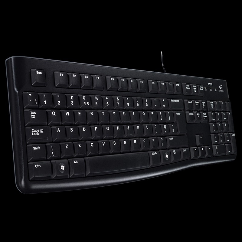 開封済みロジクール K120 有線キーボード外部 USB ラップトップ デスクトップ ホーム 104 キー頑丈で快適|undefined