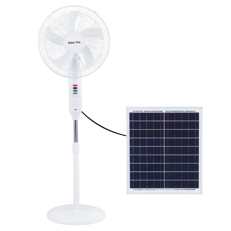 太陽エネルギーsolarfan屋外キャンプ伸縮家庭用首振り立扇16インチ太陽エネルギー着地扇風機|undefined