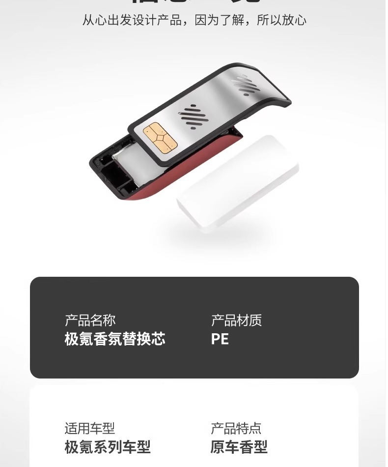 Aromatherapy Replacement Chip for Zeekr 001/009/9X/8X Car Air Freshener Helsinki Snow Fragrance Paste for Car Use