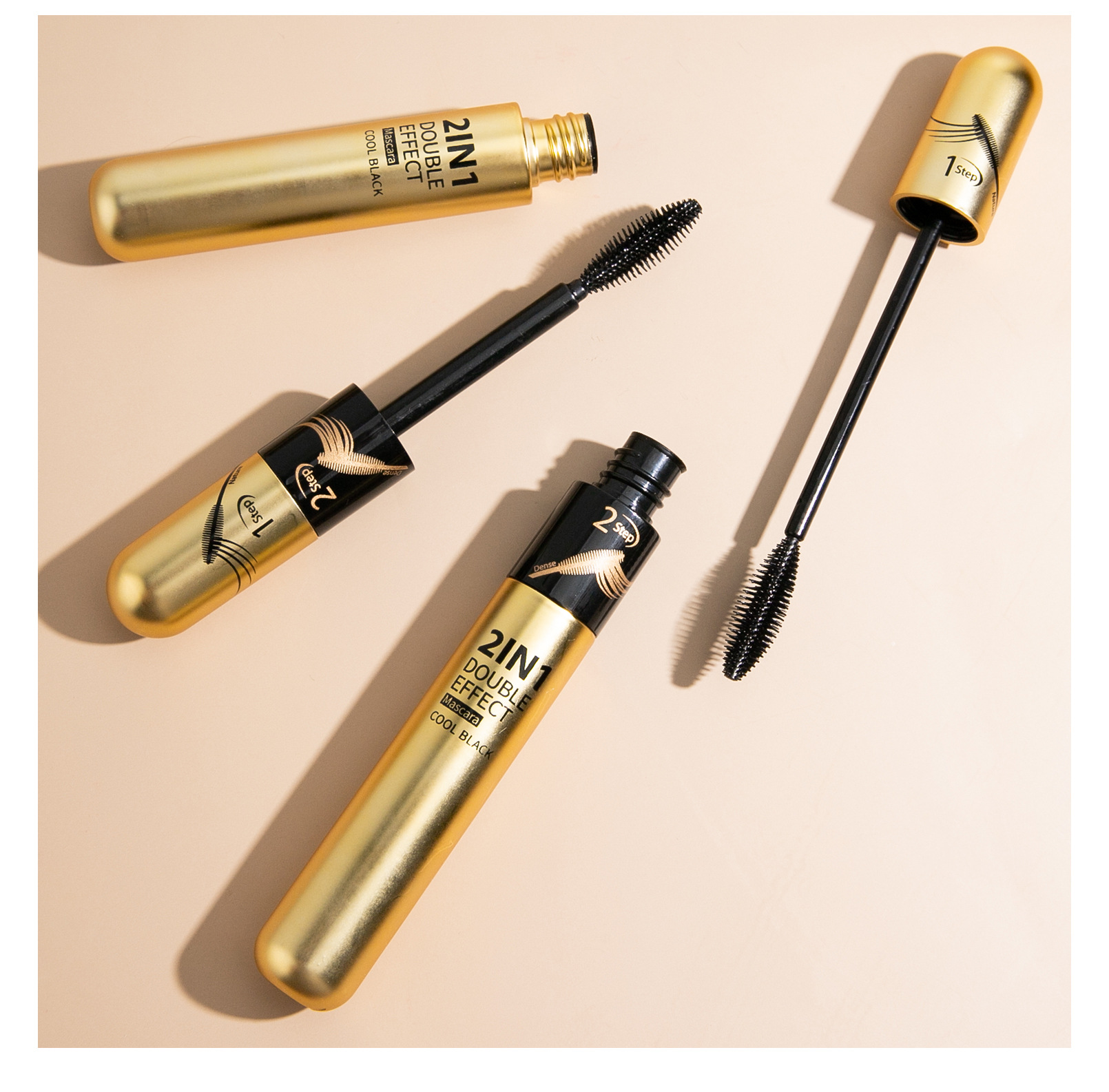 Hellokiss Dual-Effect 2-in-1 Long and Curly Mascara Waterproof, Non-smudging, Long-lasting and Thick 4D Mascara undefined