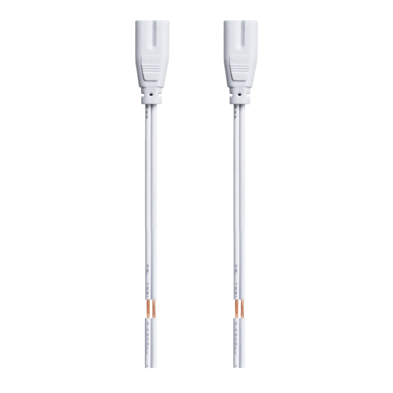 Wholesale 2-core 8-digit tail 0.3 square 15cm T5 T8 LED daylight tube power cord 8.5mm pitch hole distance