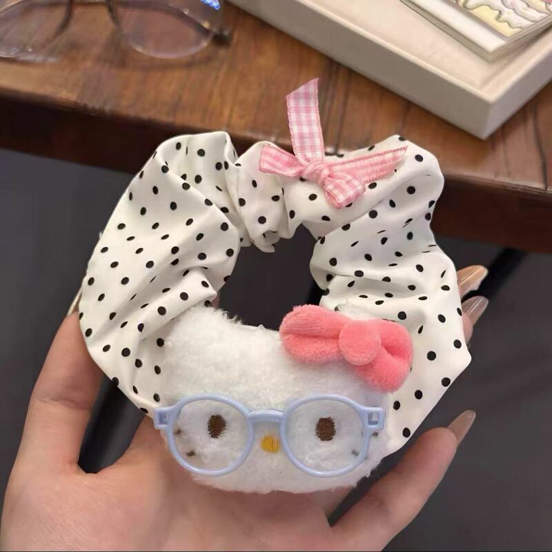 可爱毛绒猫咪大肠发圈新款高颜值发饰少女搞马尾盘发发绳饰品头饰|undefined