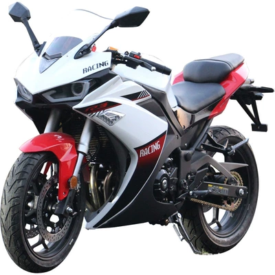 Two-wheeled Motorcycle Race, Elektrikli motosikletlər - red-white-black-r3-200cc-single-cylinder-air-cooled-engine-gps-positioning-mobile-phone-bracket-licensing-procedures