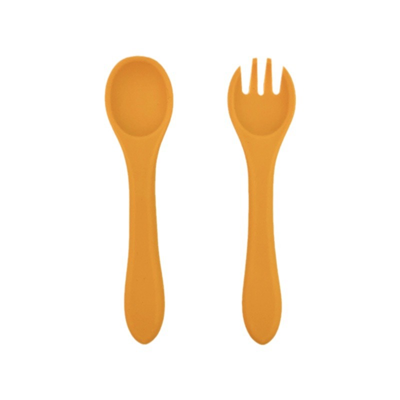 Children's Tableware Baby Feeding Auxiliary Food Spoon Portable Household Tableware Food Grade Silicone Baby Eating Training Spoon