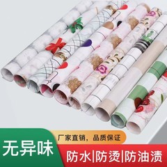 プラスチックマットプリントテーブルクロス防水、耐油、高温耐性、洗濯不要のテーブルクロス寮デスク長方形正方形