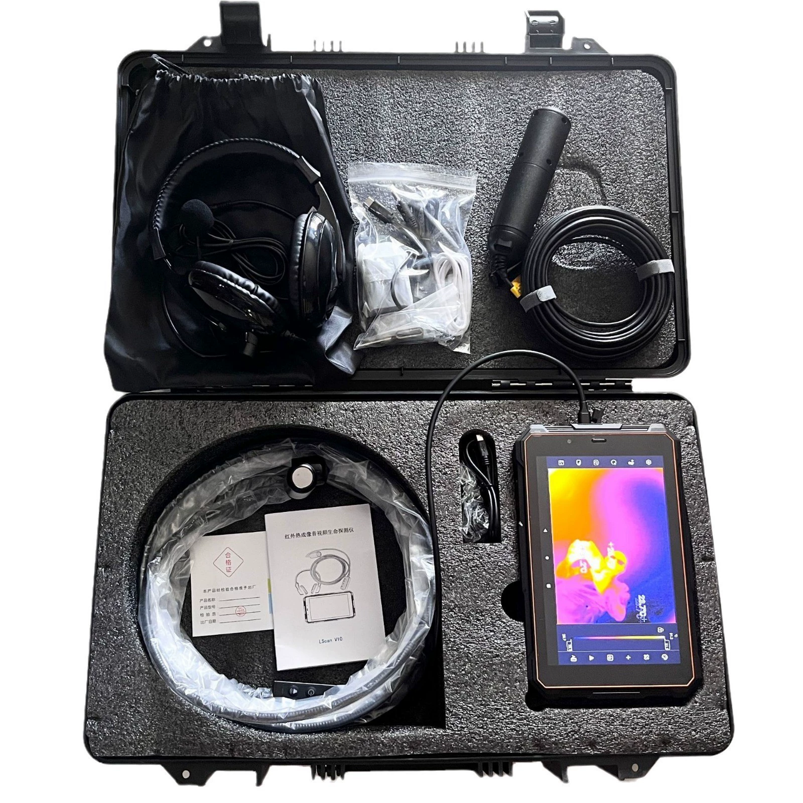 Инфракрасный детектор жизни V10, тепловизионное устройство для поиска и спасения с аудио- и видеозаписью, обнаружение источников тепла, двусторонняя связь, способен проникать сквозь дым