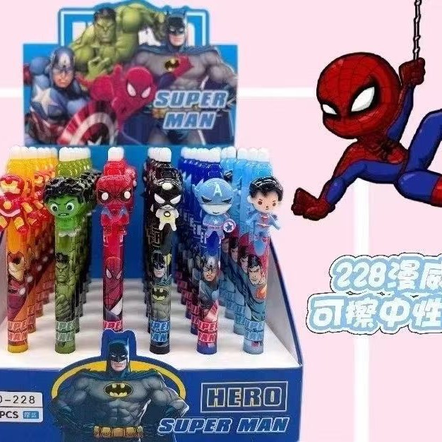 Cariñosa nueva caricatura pulsable bolígrafo neutro estereoscópico tres li cabeza de muñeca de alto valor facial estudiantes pulsable bolígrafo borrable