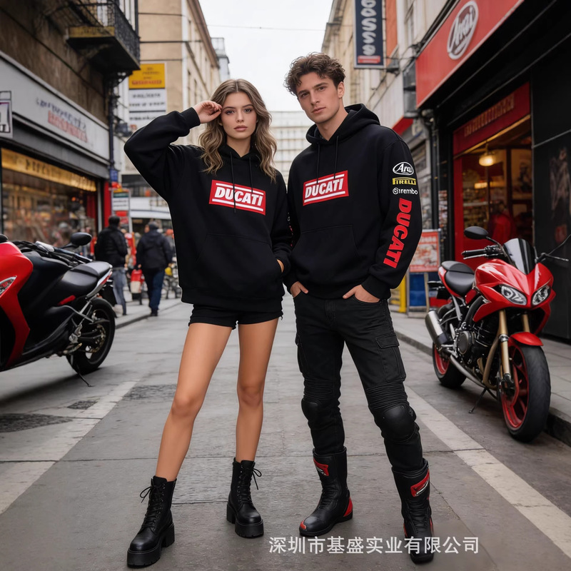 Cross-Border Ducati Embroidered Patchwork Sweatshirt, Hot-Selling Hooded Sweatshirt, Embroidered Style F1 Racing Jacket, Custom-Made Cross-Border Ducati Embroidered Patchwork Sweatshirt, Hot-Selling Hooded Sweatshirt, Embroidered Style F1 Racing Jacket, Custom-Made