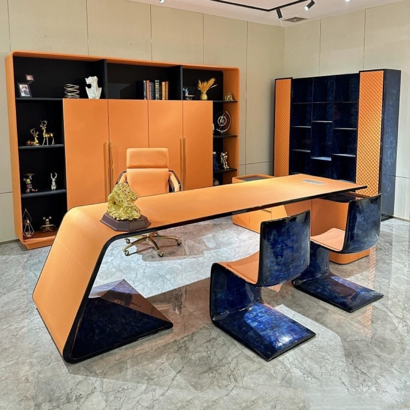 Bugatti Desk Light Luxury High-End President Desk Modern Designer Corner Computer Desk Boss Desk Chair