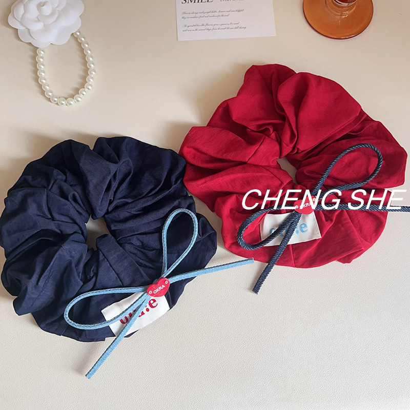 超美的番茄红！设计感大发圈女扎头发饰高级洋气韩国时尚头绳头饰|undefined