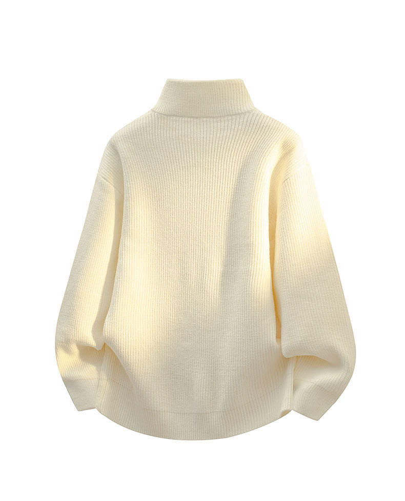 Abbigliamento da uomo Maglione con cerniera da uomo - Cardigan casual oversize (M-XXXL, nero/grigio/beige/rosso)_voghion.com