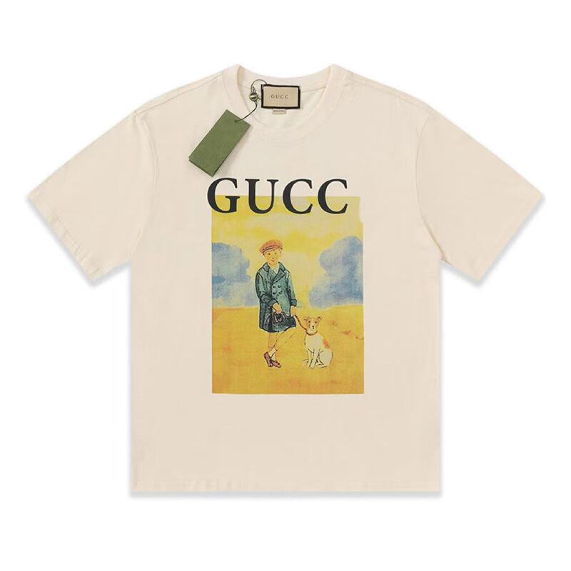 新しい古代 GU フルプリント CCI ベルクロ半袖インターネット有名人 ins トップ服トップ T シャツカップル|undefined