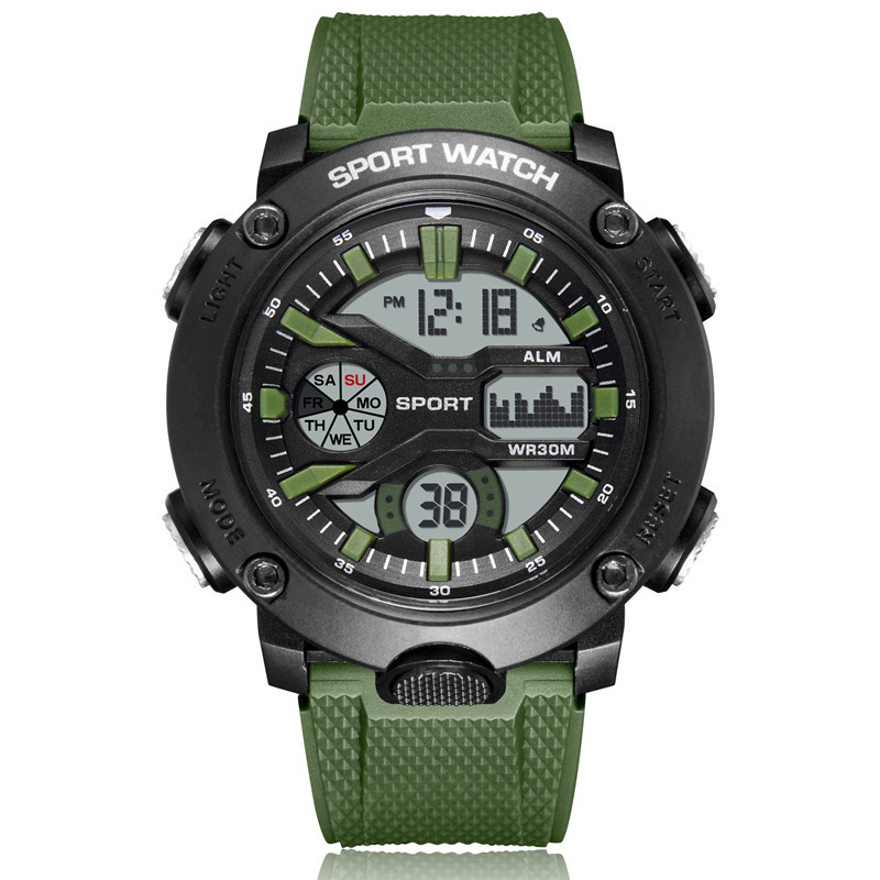 Reloj deportivo al aire libre de moda transfronteriza para hombres y mujeres reloj de alarma impermeable multifuncional reloj electrónico para estudiantes infantiles luminosos