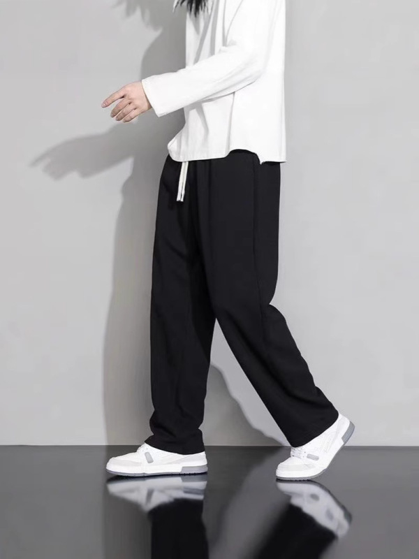 シャツ、服、ストレートルーズスウェットパンツ、メンズ秋韓国ファッション、シンプルなドレープ、スポット卸売外国貿易カジュアルパンツ|undefined