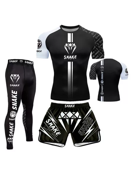 Boxing Training Clothing Fighting MMA Comprehensive Fighting UFC Running Quick-drying Clothing Venom Three-piece Set