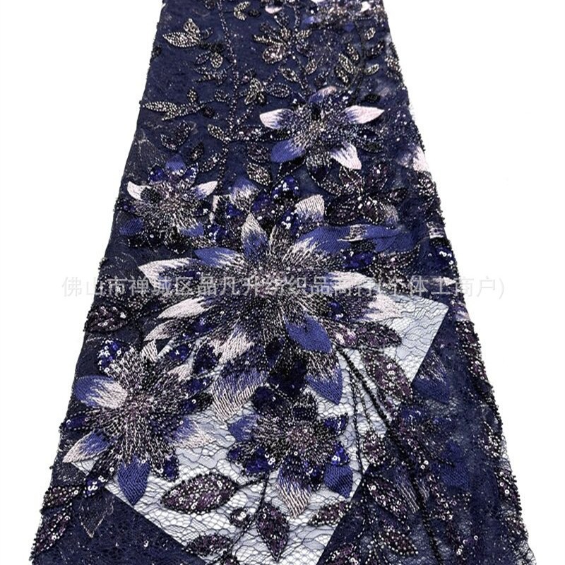 Dayuan Duo flor tridimensional industria pesada clavos hilo de malla cena de cumpleaños celebridad espectáculo alfombra roja alta tela de vestido