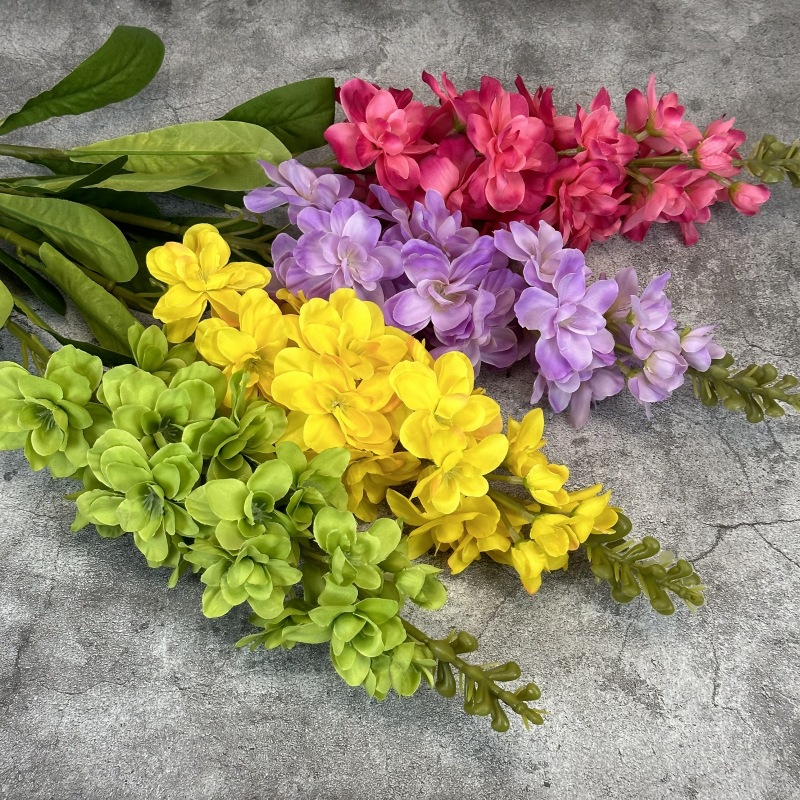 Solo trago volador flor artificial Violeta flor artificial hogar boda flor decorativa Jacinto Flor de seda fábrica al por mayor