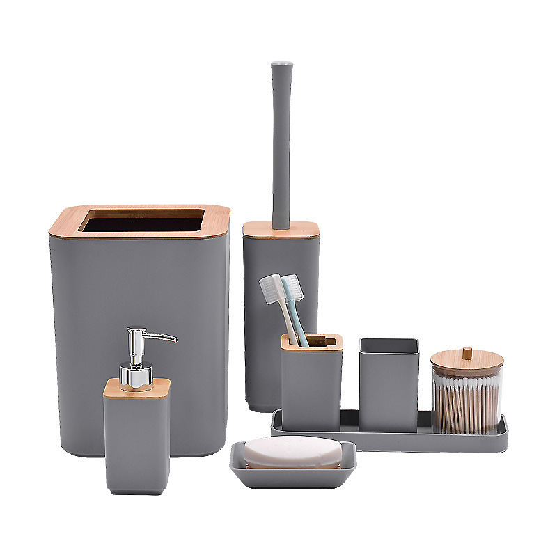 Juego de baño completo para hotel o casa, incluye botella de jabón, cotonete y dispensador, ideal para hospedaje o Airbnb