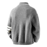 2026年秋季青少年运动宽松型长袖圆领腈纶针织衫透气罗纹底摆，男装针织衫/毛衣，星座614