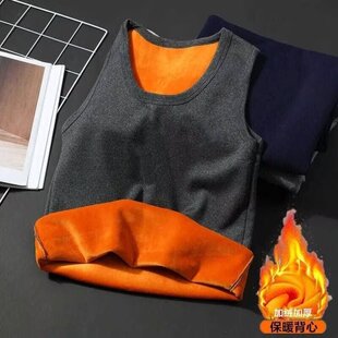 Winter fleece-lined Thickened Warm Vest Gold Velvet Men's Underwear Waistcoat Sports plus size Base Cold-proof Traceless Vest