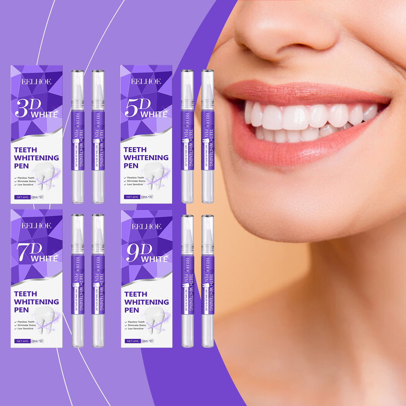 Cross-Border EELHOE Teeth Whitening Pen Teeth Stain Remover Dental Cleaning Care Oral Hygiene Fresh Breath Stain Wholesale