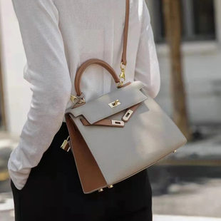 Leather one-shoulder bag, handheld purse, shoulder bag, high-quality style, genuine leather