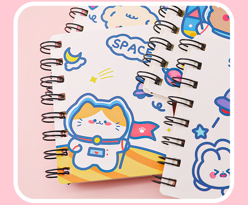 Cute Cartoon Portable Loose-leaf Small Size A7 Notebook display picture 2