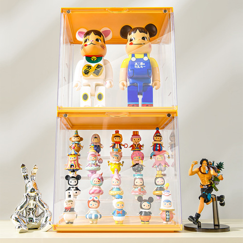 Starlux Large Capacity Blind Box Storage and Display Stand, Pop Mart Figure Cabinet Acrylic Transparent Large Handheld Hobby Box