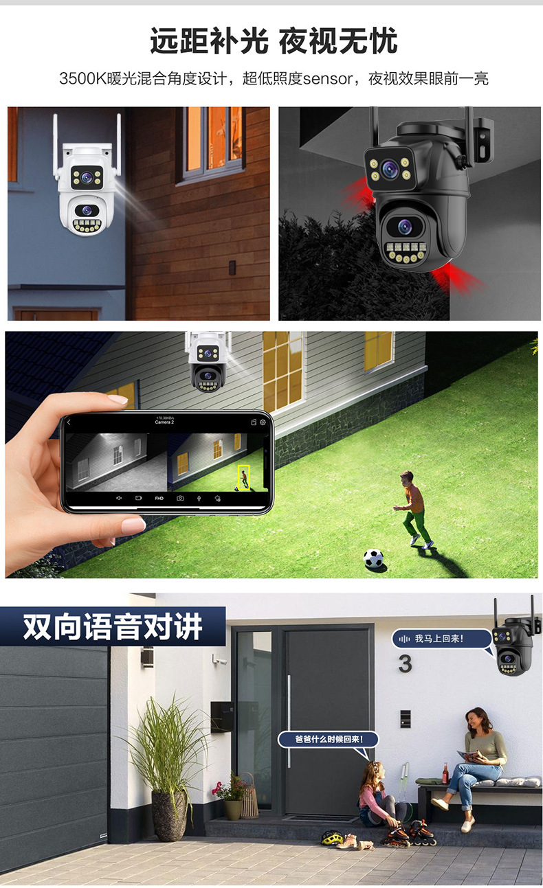 双目双画面监控