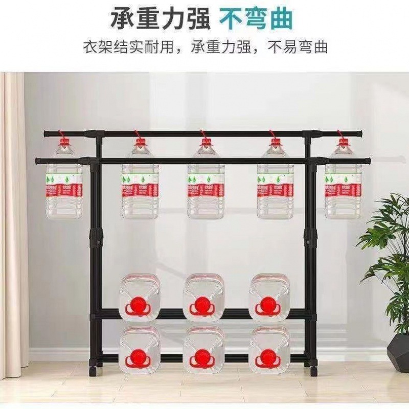 percha de secado de ropa doméstica suelo de secado vertical grosor de casa de alquiler ropa de dormitorio balcón barra de ropa fría simple telescópico