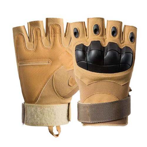 Tactical Full Finger Gloves for Men, Ultra-Fiber Protective and Non-Slip Outdoor Military Enthusiasts Half Finger Outdoor Climbing Training Cross-Border Gloves