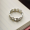 Woven accessory, fashionable ring for beloved, wholesale, silver 925 sample, 022236W