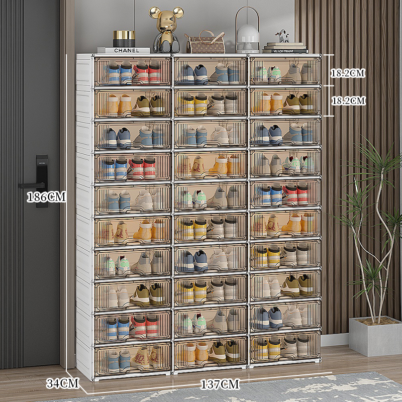 ✿ ✾ ✽ ✽ ✾ ✿    [6면 모두 단단함] 넓어지고 두꺼워진 3열 10겹 - 큰 신발 60켤레 수용 가능 ✿ ✾ ✽ ✽ ✾ ✿