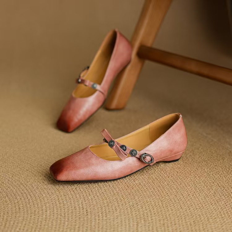 Scarpe donna mary jane con tacco basso stile francese comode_voghion.com