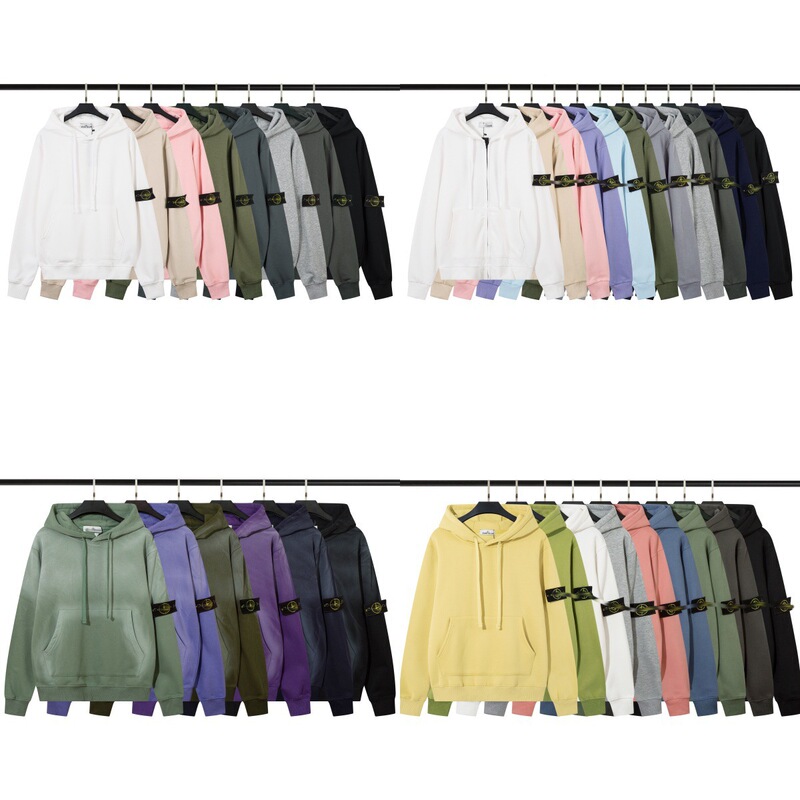 Stone 25Ss High-End American Style Trendy High Street Sleeve Zipper Cardigan Sweatshirt Men's Couple Jacket Island Pure Cotton