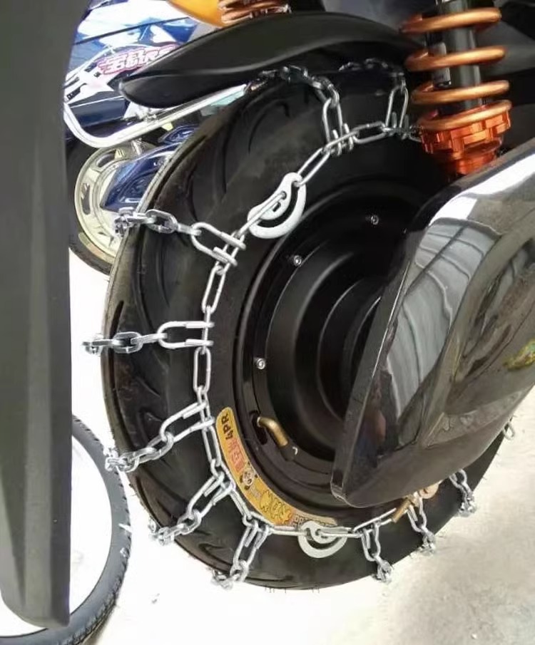 Electric car motorcycle metal antiskid chain 300-18 steel chain iron chain snow tire antiskid chain 300-10