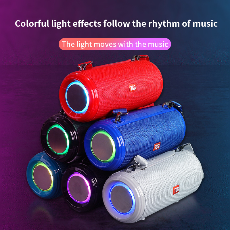Transfronterizo comercio electrónico TG537 lámpara de color brillante doble membrana al aire libre subwoofer impermeable portátil tarjeta T llamada altavoz Bluetooth
