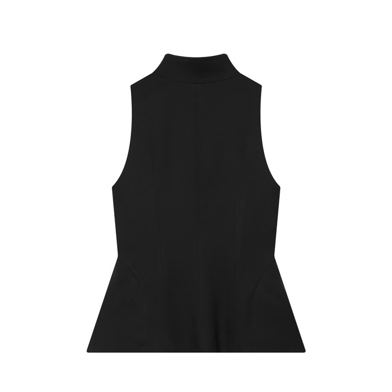 Foreign Trade 2026 Summer New Style Elegant European and American Commuter Fashion Slim Fit Puffy Hem Vest 1300754 Foreign Trade 2026 Summer New Style Elegant European and American Commuter Fashion Slim Fit Puffy Hem Vest 1300754