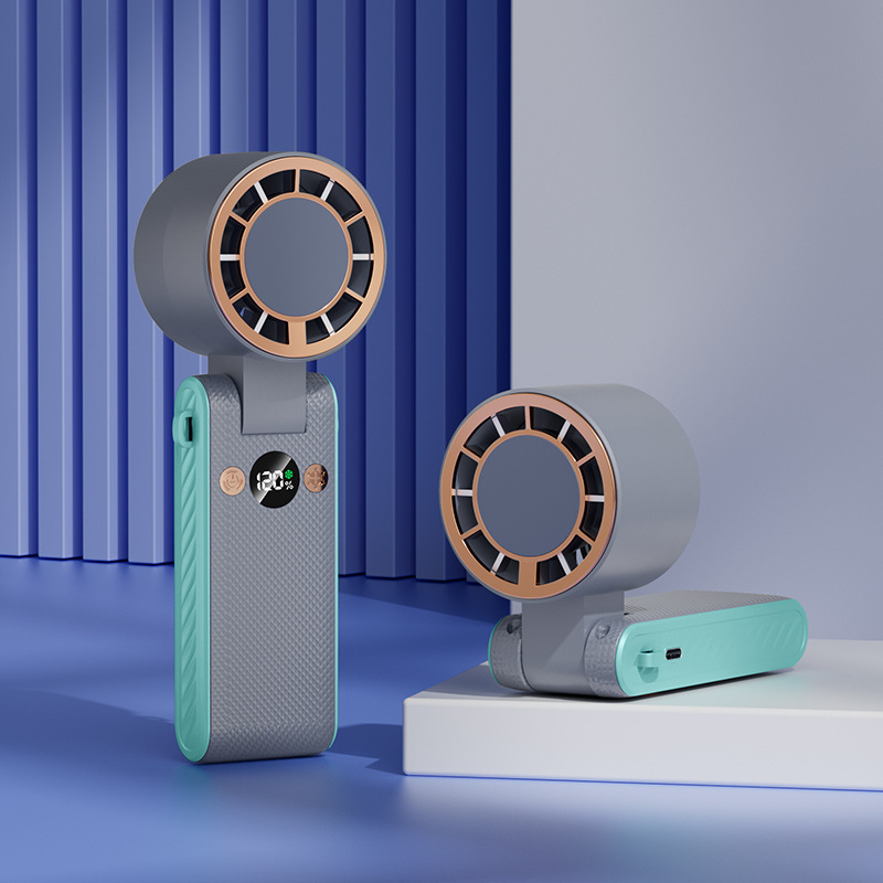 2025 新 120 ギア高速ハンドヘルドファン USB 充電タービン半導体屋外氷冷却小型ファン|undefined