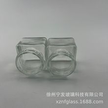 方形储物罐100ml方形蜂蜜玻璃瓶辣酱瓶 虾酱酱菜分装瓶一斤装梨膏
