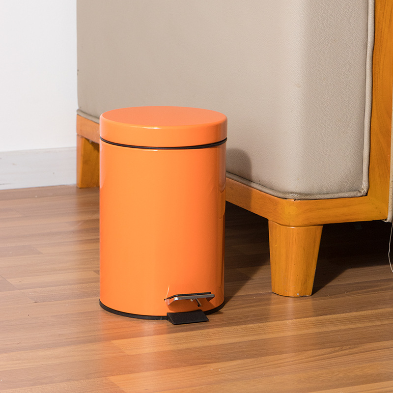 Baño pequeño de 3L para el hogar, bote de basura abatible con pedal, cubo sanitario al por mayor con tapa, cubo doble con manija