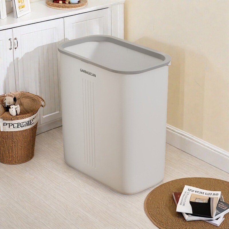 Narrow Gap Bathroom Trash Can, Simple and Narrow Design, High-End Feel, Large Size, Plastic, Lidless, for Home Use in Living Room and Toilet Narrow Gap Bathroom Trash Can, Simple and Narrow Design, High-End Feel, Large Size, Plastic, Lidless, for Home Use in Living Room and Toilet