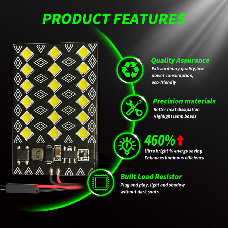T10 LED 3030 5050 12SMD 18SMD white car panel light reading room light