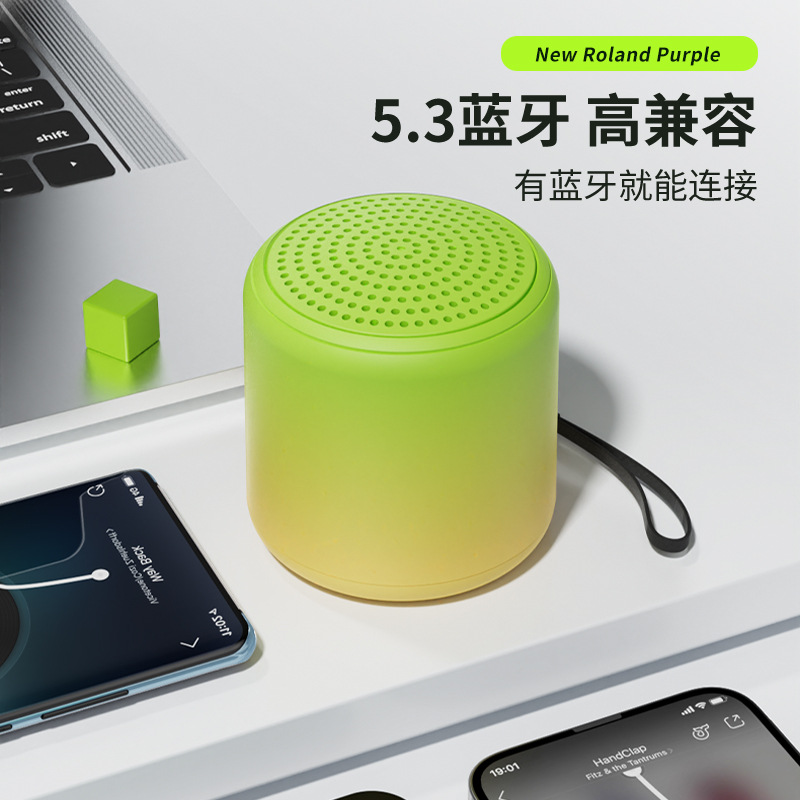 Altavoz Bluetooth mini macarons portátil, graves pesados audio escritorio, con logo, suministro fabricantes.