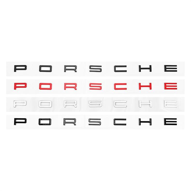 Suitable for Porsche PORSCHE car emblem lettering, Cayenne, Macan, 718, Panamera rear tail emblem modification car stickers