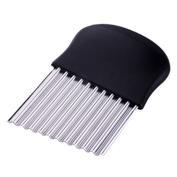 Patatas con dientes de lobo de acero inoxidable, papas fritas onduladas, cortador de flores, cortador de verduras corrugado multifuncional para el hogar, artefacto de cocina