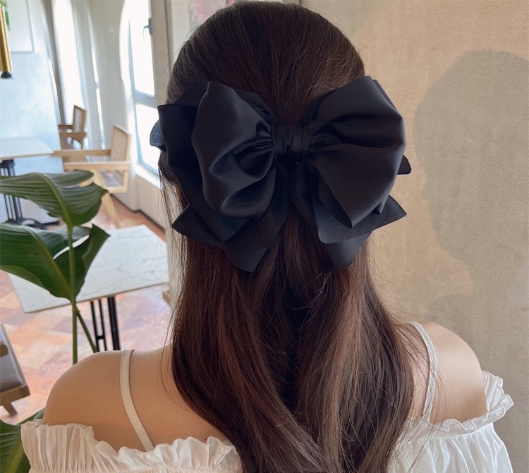 Simple Style Solid Color Bow Knot Cloth Hair Clip display picture 3