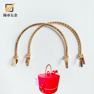 Factory direct supply metal embossed handle gift box packing box handle
